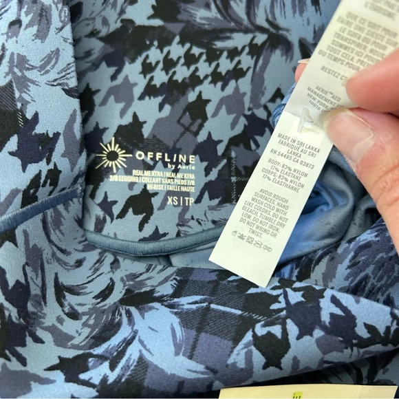 Aerie Offline Real Me 7/8 Leggings Blue Size XS NWT - Picture 4 of 4